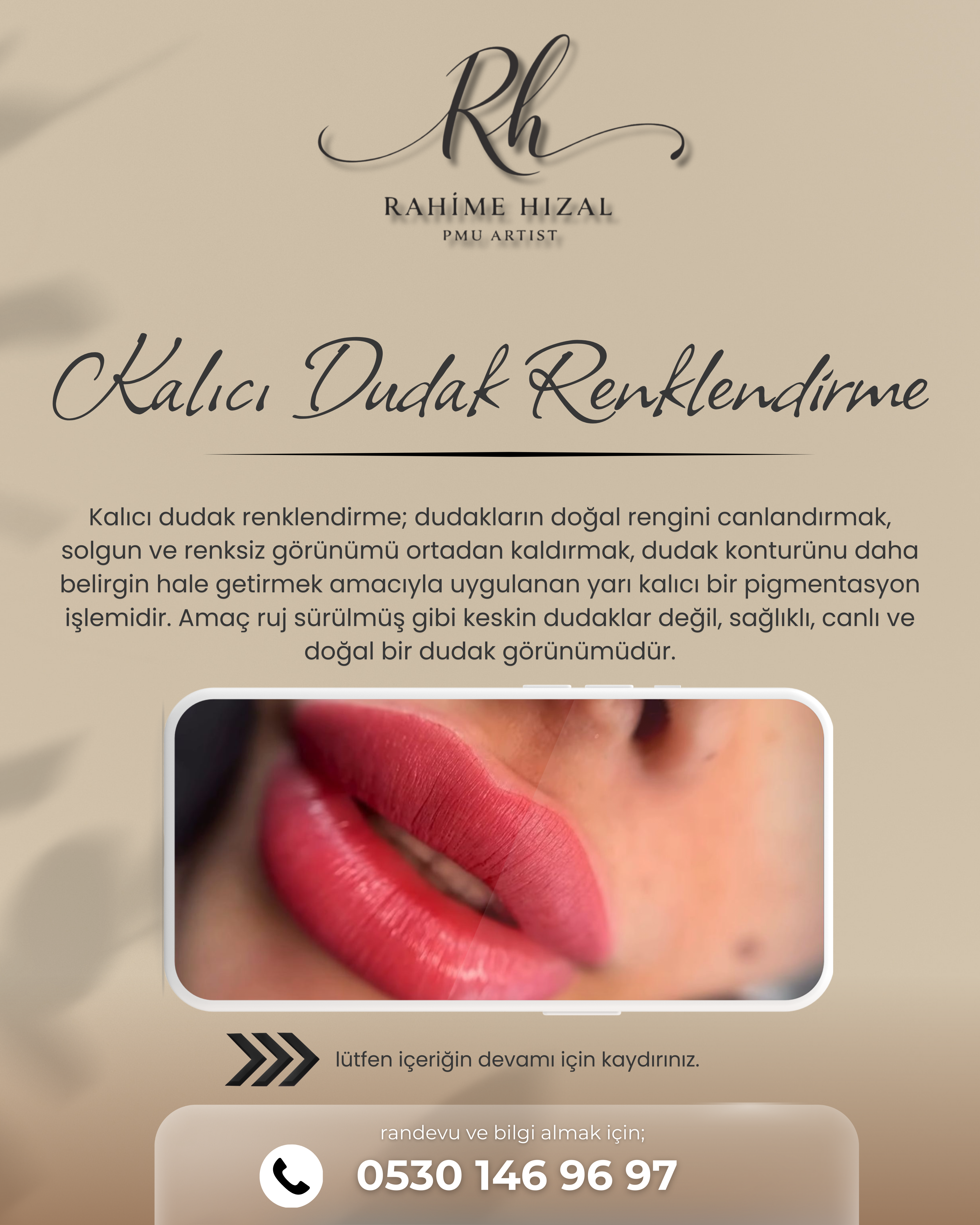 Kalıcı Dudak Renklendirme (Lip Blush) | Rahime Hızal PMU